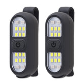 Faxins front view clip-on flashlight showing bright beam for visibility