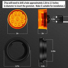 FBAAUKUS reflective lens marker light improves night visibility