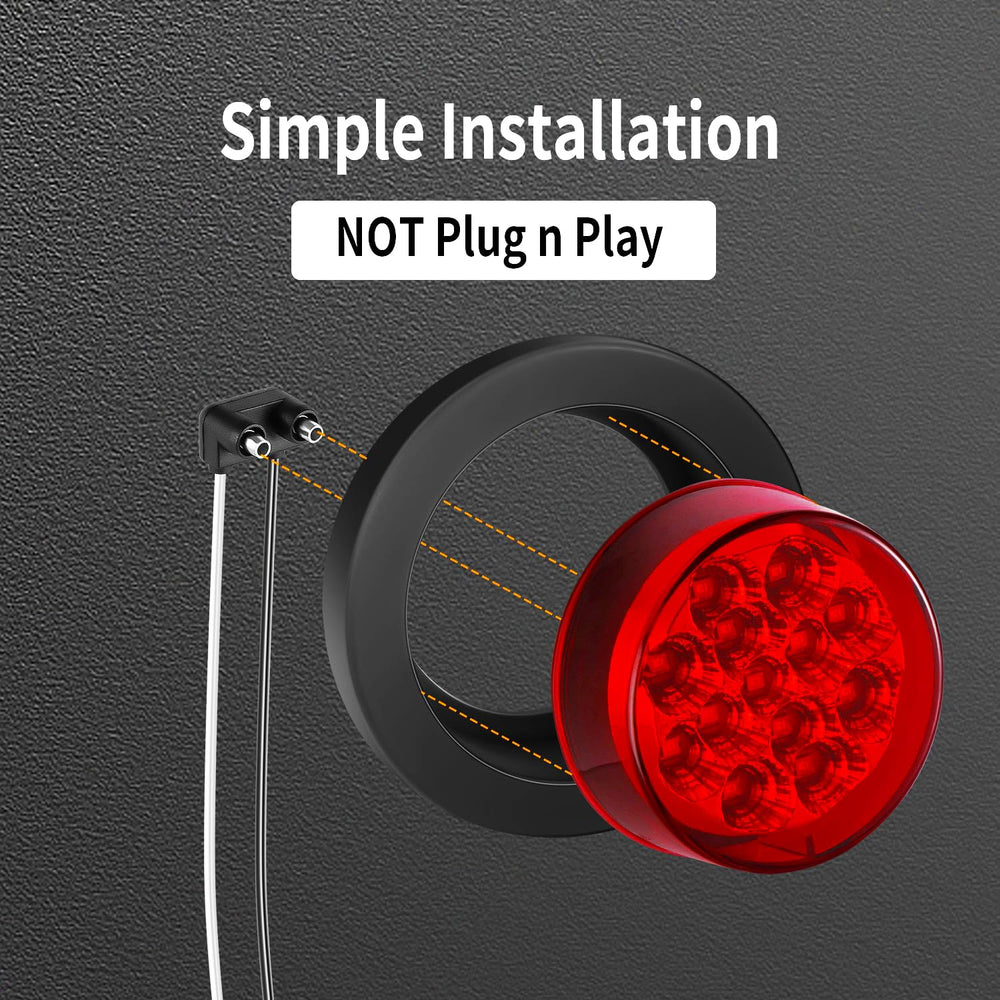 FBAAUKUS 13-LED trailer light delivering bright, consistent signaling.