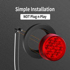 FBAAUKUS 13-LED trailer light delivering bright, consistent signaling.