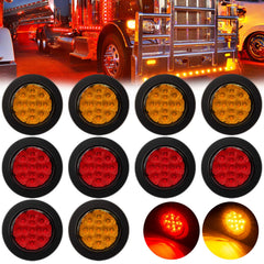 FBAAUKUS amber LED trailer marker light with grommet for durable side visibility.