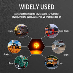 FBAAUKUS amber and red trailer marker set for versatile signaling and visibility.
