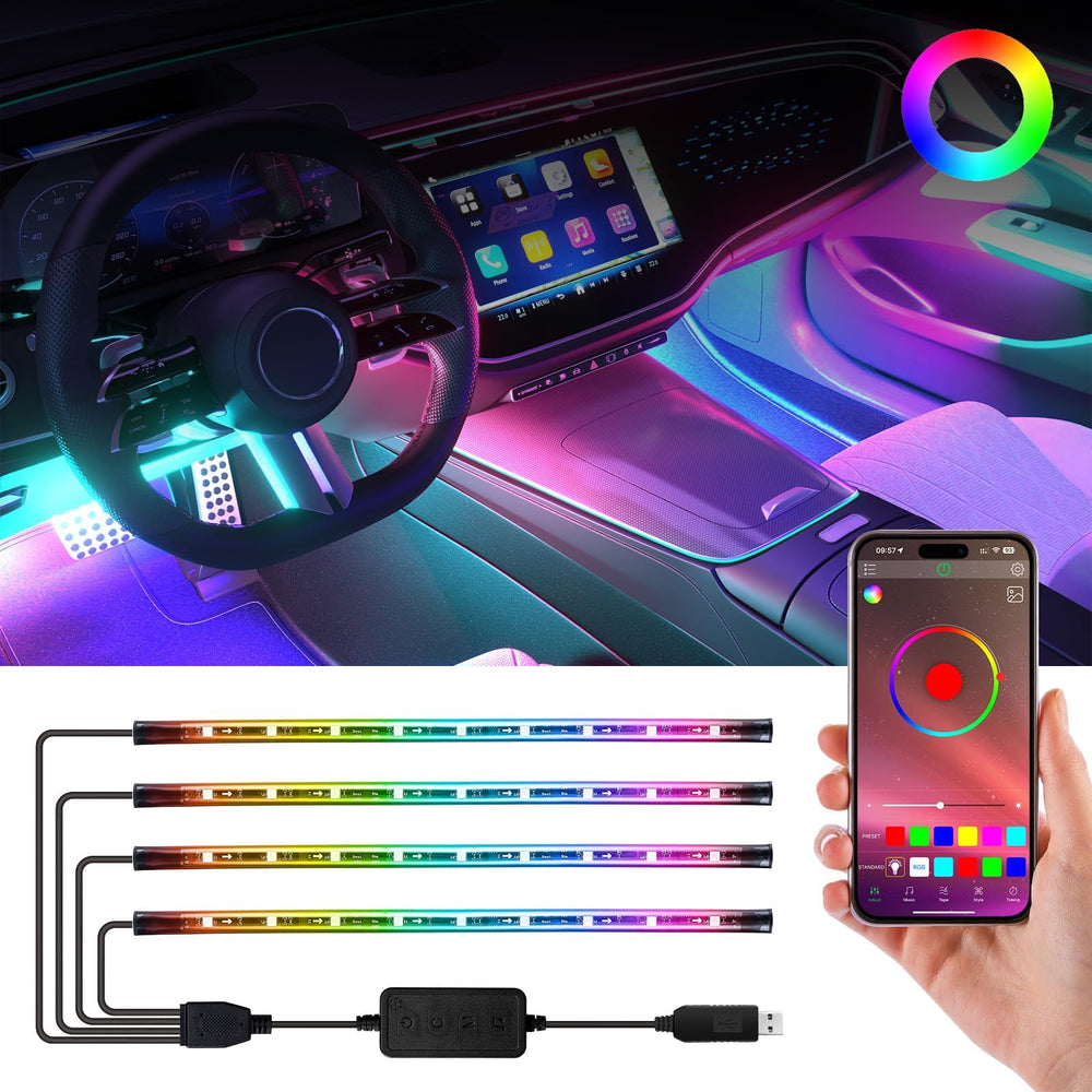 FCPVHOY car LED interior lights offering 16 million colors for customizable cabin ambiance