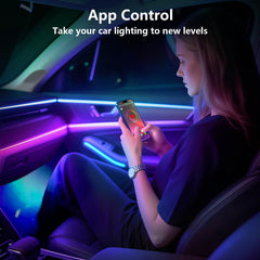 FCPVHOY LED strip powered by 12V USB port for broad vehicle compatibility