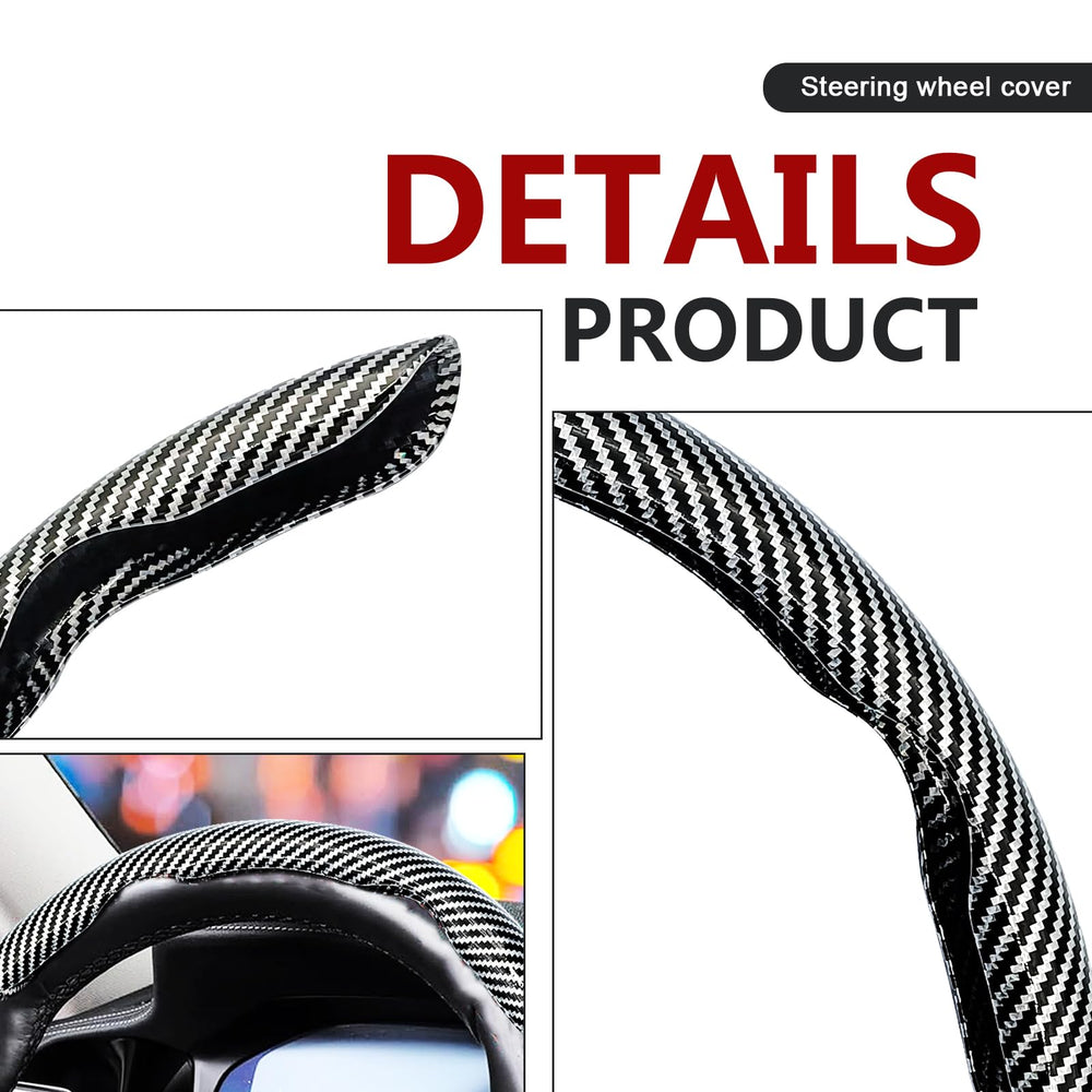 FDCTSD steering wheel cover segmented design close-up for quick tool-free install