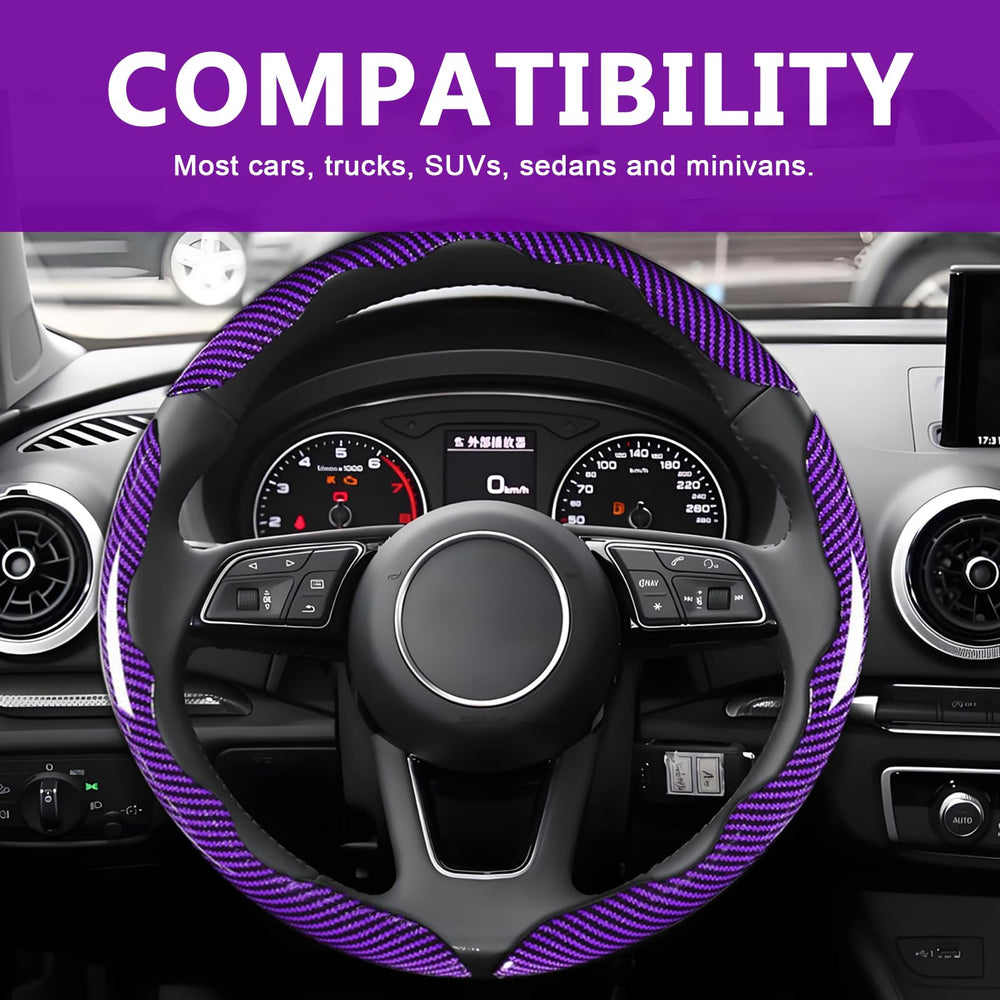 FDCTSD purple steering wheel cover protects from sun damage.