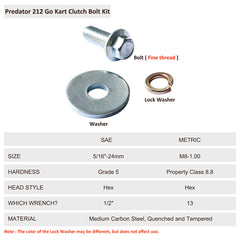 FDJ clutch bolt and washer set ensures secure mounting and easy maintenance