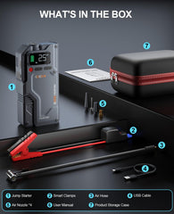 Featou compact storage case keeps the jump starter organized on trips