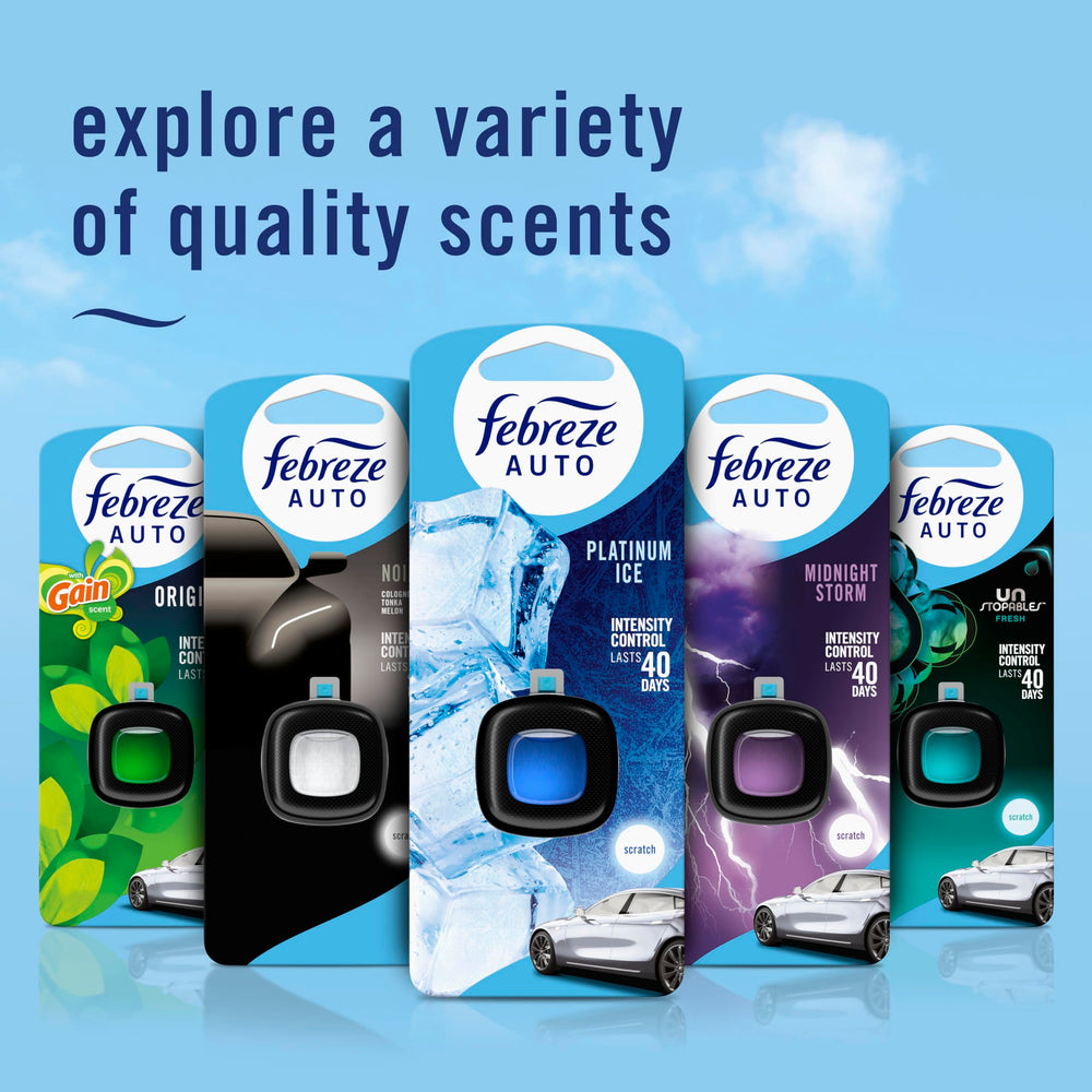 Febreze Auto Midnight Storm quick install for fast in-car freshness.