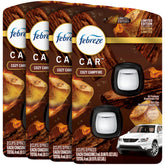 Febreze car vent clip Cozy Campfire scent on vent delivering lasting freshness.