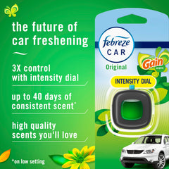 Febreze Gain Original fragrance fills the cabin with a clean, inviting aroma.
