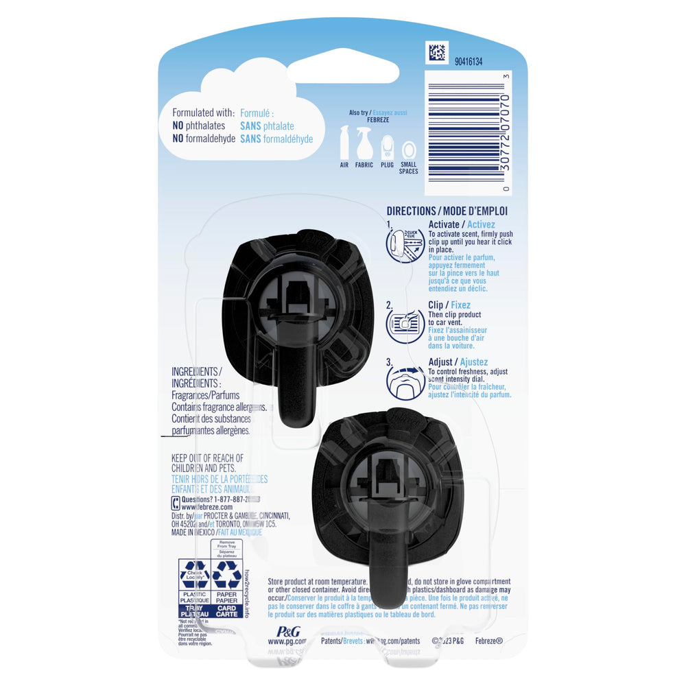 Febreze odor-fighting formula neutralizes common car smells.