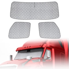 Truck cab shade supports comfortable driving on long hauls.
