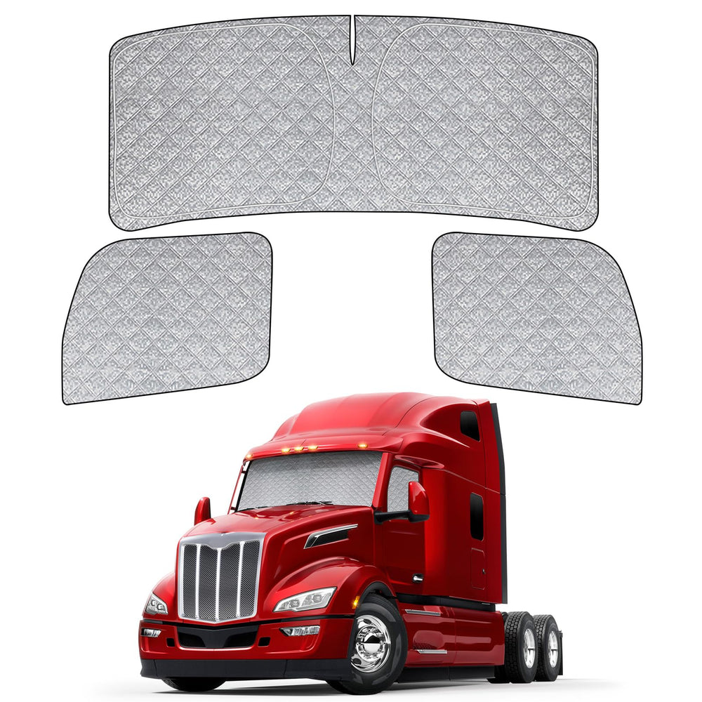 Federedevo 6-layer window shade for Peterbilt 579 front windshield reduces glare