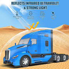 Federedevo privacy-coverage on Kenworth cabin enables daytime privacy.