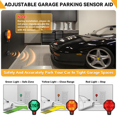 Feekoon parking sensor front view with LED display confirms distance before you stop.
