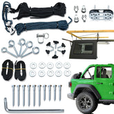 Feeligivin hardtop removal lift safely supports Jeep tops during removal