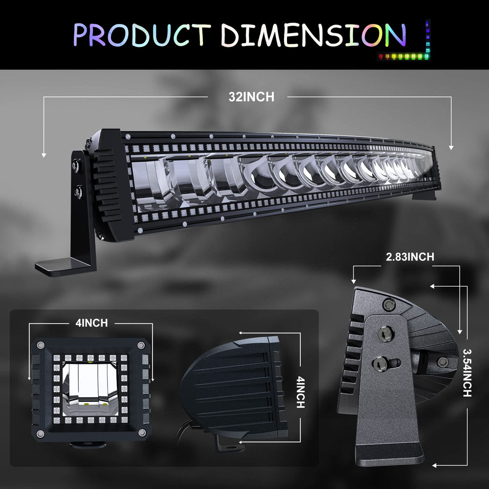 FEELON two 4 inch RGB pods add focused color accents for added visibility