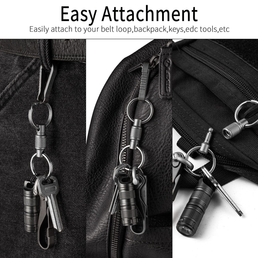 FEGVE belt-loop friendly carry keeps keys secure in bags and pockets.