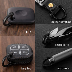 FEGVE D-Ring Keychain D-shape fits car keys securely.