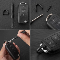 FEGVE D-Ring Keychain screw shackle detail for security.