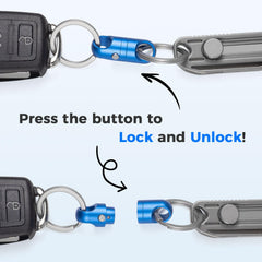 FEGVE double-locking mechanism preventing accidental key loss during activity