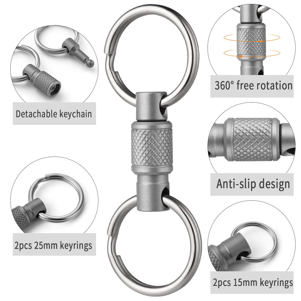 FEGVE four stainless steel rings keep essential keys organized for daily carry.