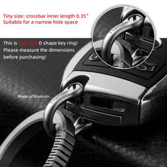 FEGVE one-way screw with washer enables compact, easy installation on car keys.