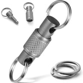 FEGVE titanium quick release swivel keychain for fast key access.