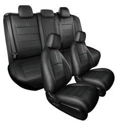 FEINEPRO Civic sedan full set in black leather look for lasting style