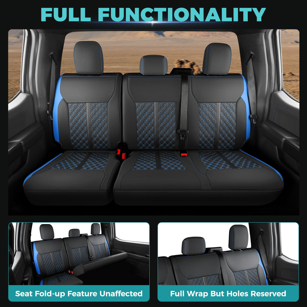 FEINEPRO durable faux leather seat cover resists stains and cleans easily