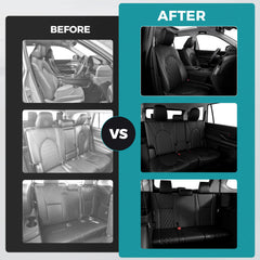 FEINEPRO Grand Highlander seat covers black closeup: sleek look and seamless match