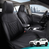 FEINEPRO RAV4 seat cover full set with diamond pattern protects against wear and spills.