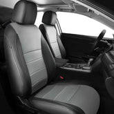 FEINEPRO front seat cover in black grey Nappa leather showing premium texture and protection