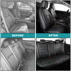 Waterproof finish keeps spills from soaking into the seats