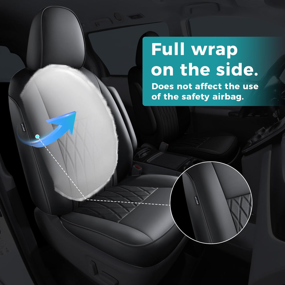 FEINEPRO leather-look seat cover for Sienna enhances interior aesthetics and durability.