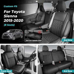 FEINEPRO Sienna third row seat cover keeps seats pristine during family trips.