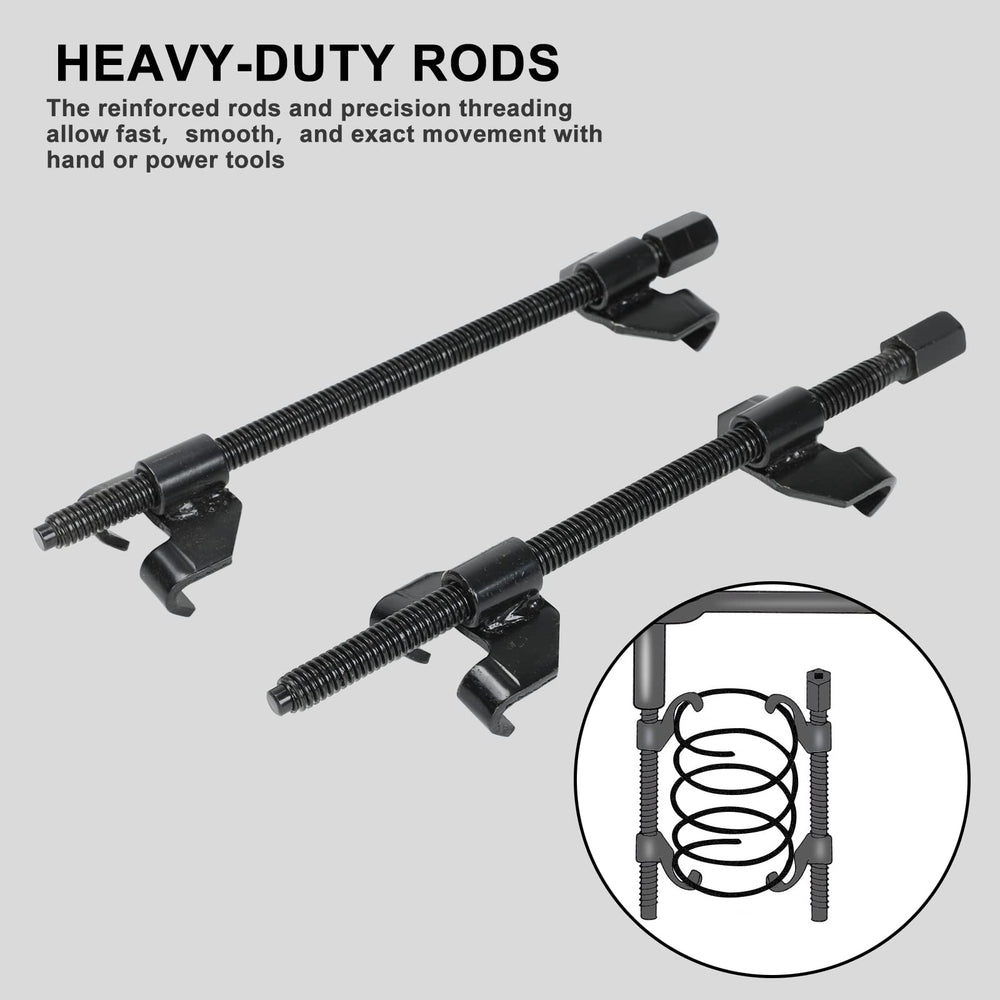 Close-up of heavy-duty jaws and lead screws for secure coil grip by Fekuar.