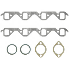 Fel-Pro MS 90000 exhaust manifold gasket set for Ford F-150 installation, ensures precise seal.