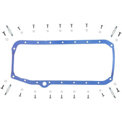 Fel-Pro OS 34509 T oil pan gasket set close-up showing a durable molded rubber seal.