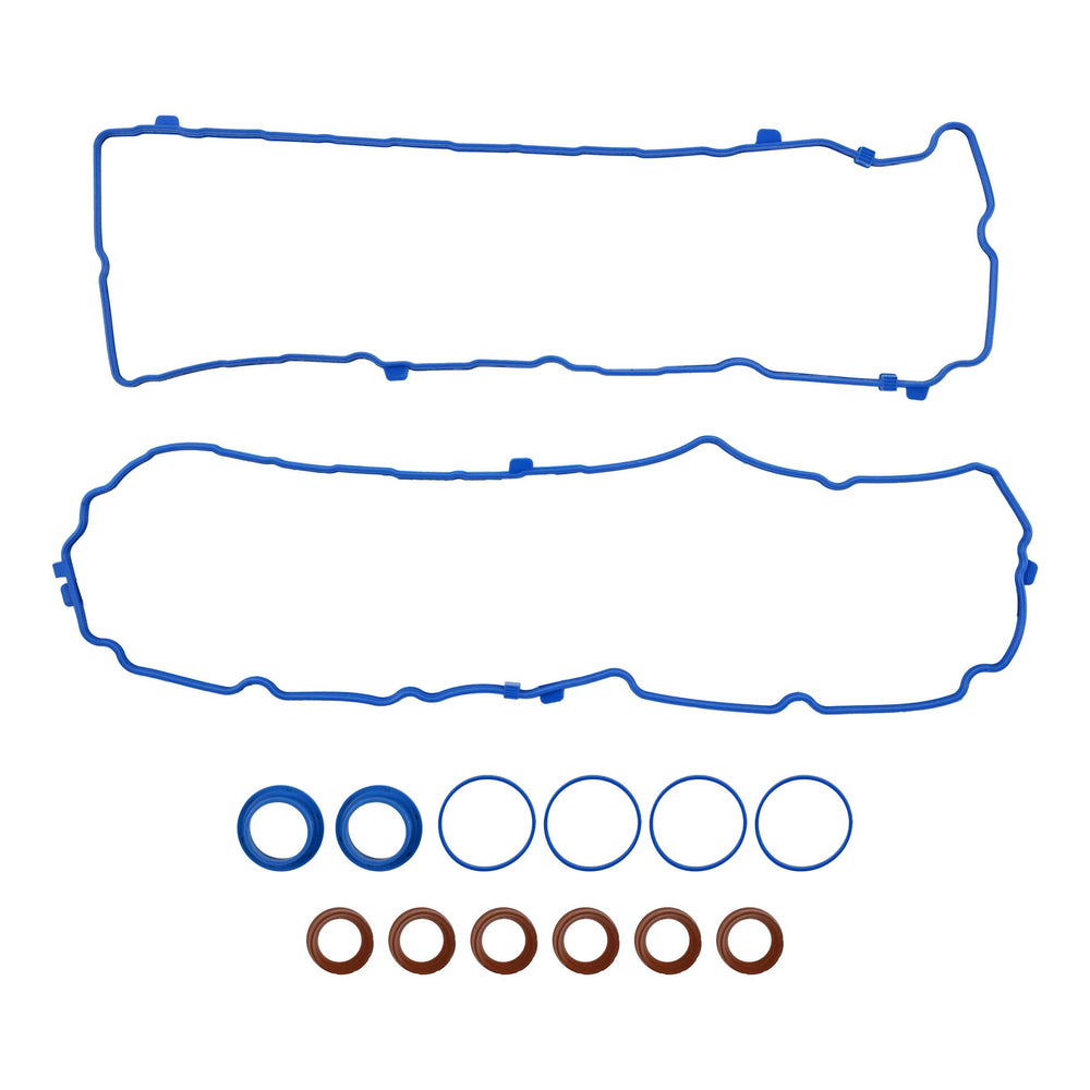 Fel-Pro VS 50960R valve cover gasket close-up with blue stripe showing seal detail