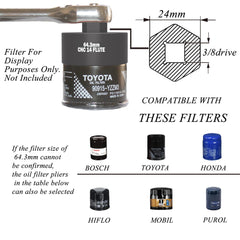 Felisbieti oil filter wrench 64mm 14-flute reaches tight spaces on Tacoma