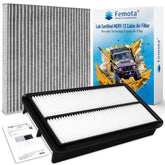 Femota cabin filter kit for Honda Odyssey shows MERV 13 media for cleaner cabin air.