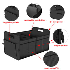 Femuar car storage organizer fits cars, SUVs, and Jeeps securely.