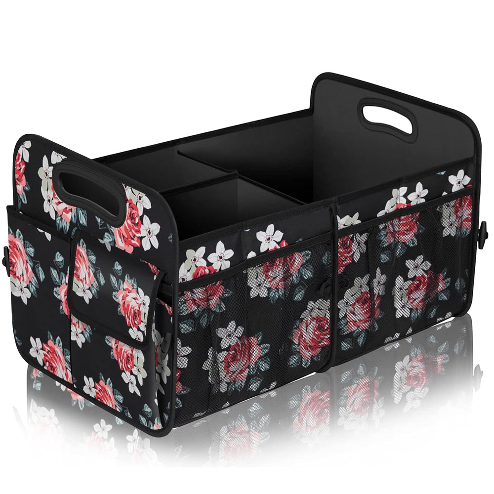 Femuar car trunk organizer 72L capacity showcasing roomy trunk cargo