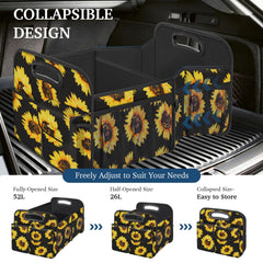 Femuar car trunk organizer demonstrates large capacity for groceries and gear