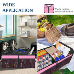 Femuar trunk organizer with foldable divider to customize compartments