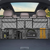 Femuar car trunk organizer in a car trunk with large capacity for groceries.