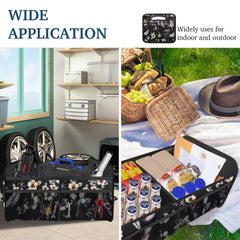 Foldable design of Femuar trunk organizer for easy storage when not in use.