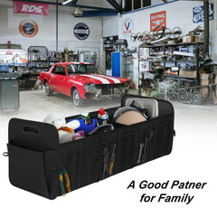 Black Femuar trunk organizer blends with any car interior.